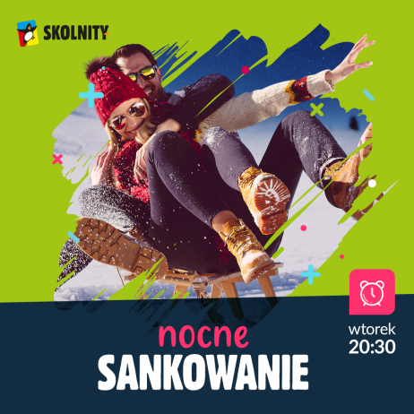 Grafika promująca sankowanie